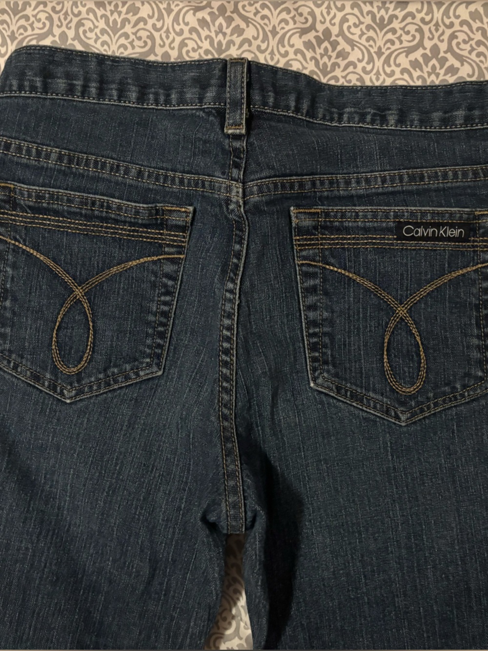 Calvin Klein Dark Indigo Boot-Cut Jeans